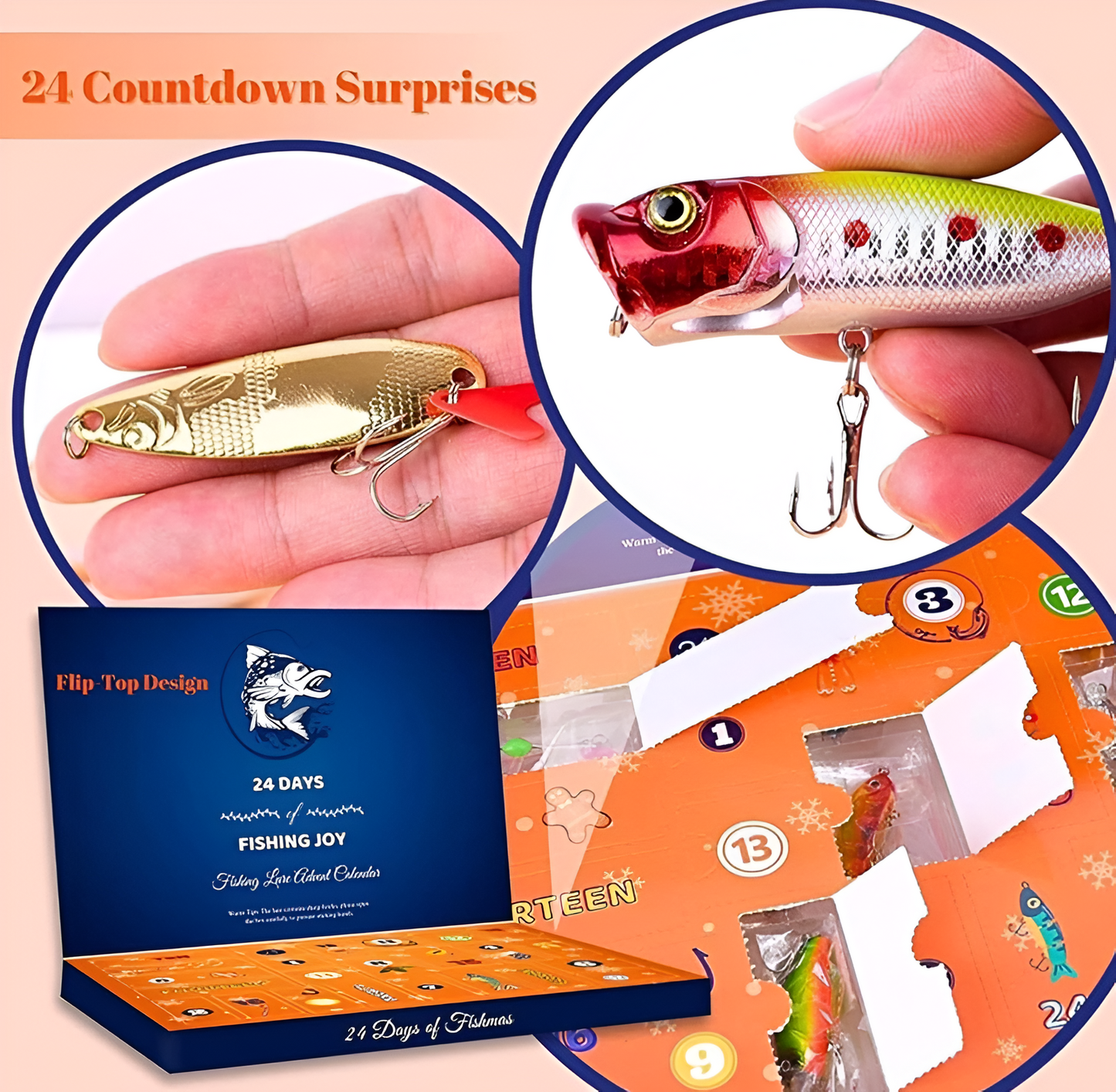 Fishing Tackle Advent Calendar 24 Day Christmas