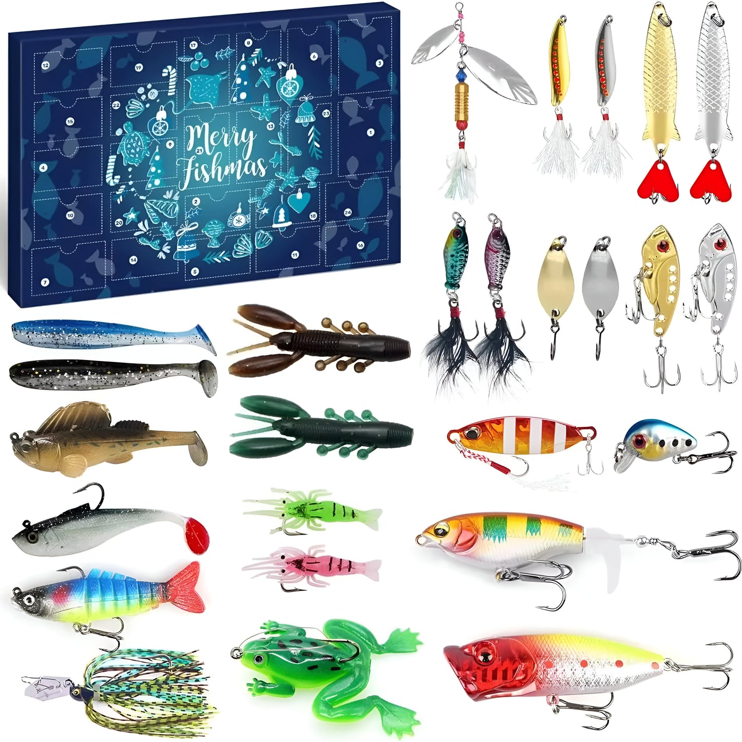 Fishing Tackle Advent Calendar 24 Day Christmas
